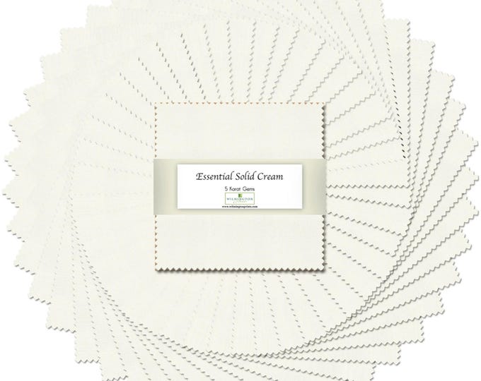 Essential Solid "CREAM" 5 Karat Gems *Charms - 42 Pieces* From: Wilmington Prints 502-14-502