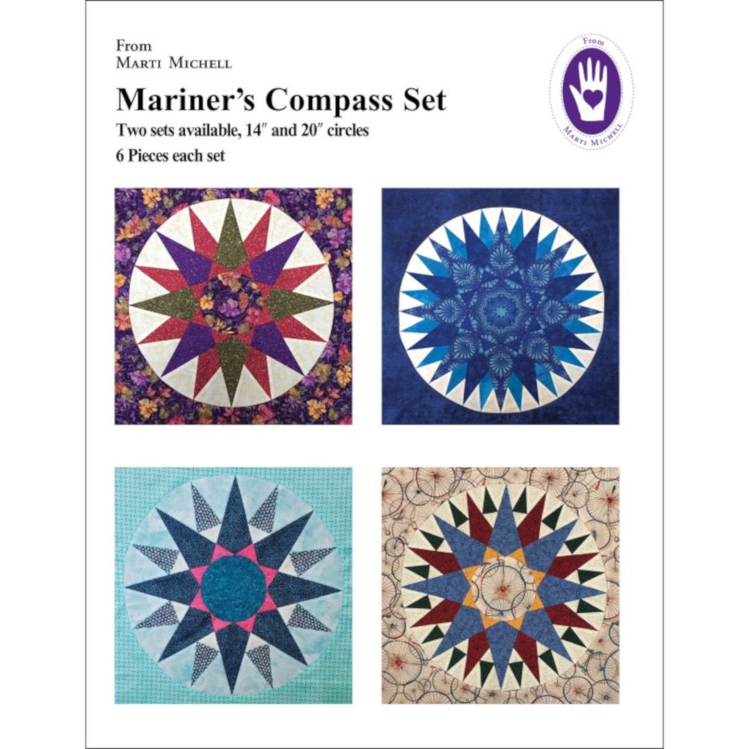 20 Mariner's Compass template Set &amp; Pattern By: Marti Michell 8704 - Etsy