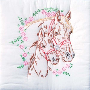 Mare & Colt *Pre-Printed Cross Stitch and Embroidery Blocks* By: Jack Dempsey Needle Art 732-142