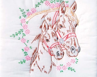 Mare & Colt *Pre-Printed Cross Stitch and Embroidery Blocks* By: Jack Dempsey Needle Art 732-142