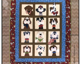 Dog-Gone Cute *Quilted Applique Wall Hanging Pattern* By: Leanne Anderson - The Whole Country Caboodle