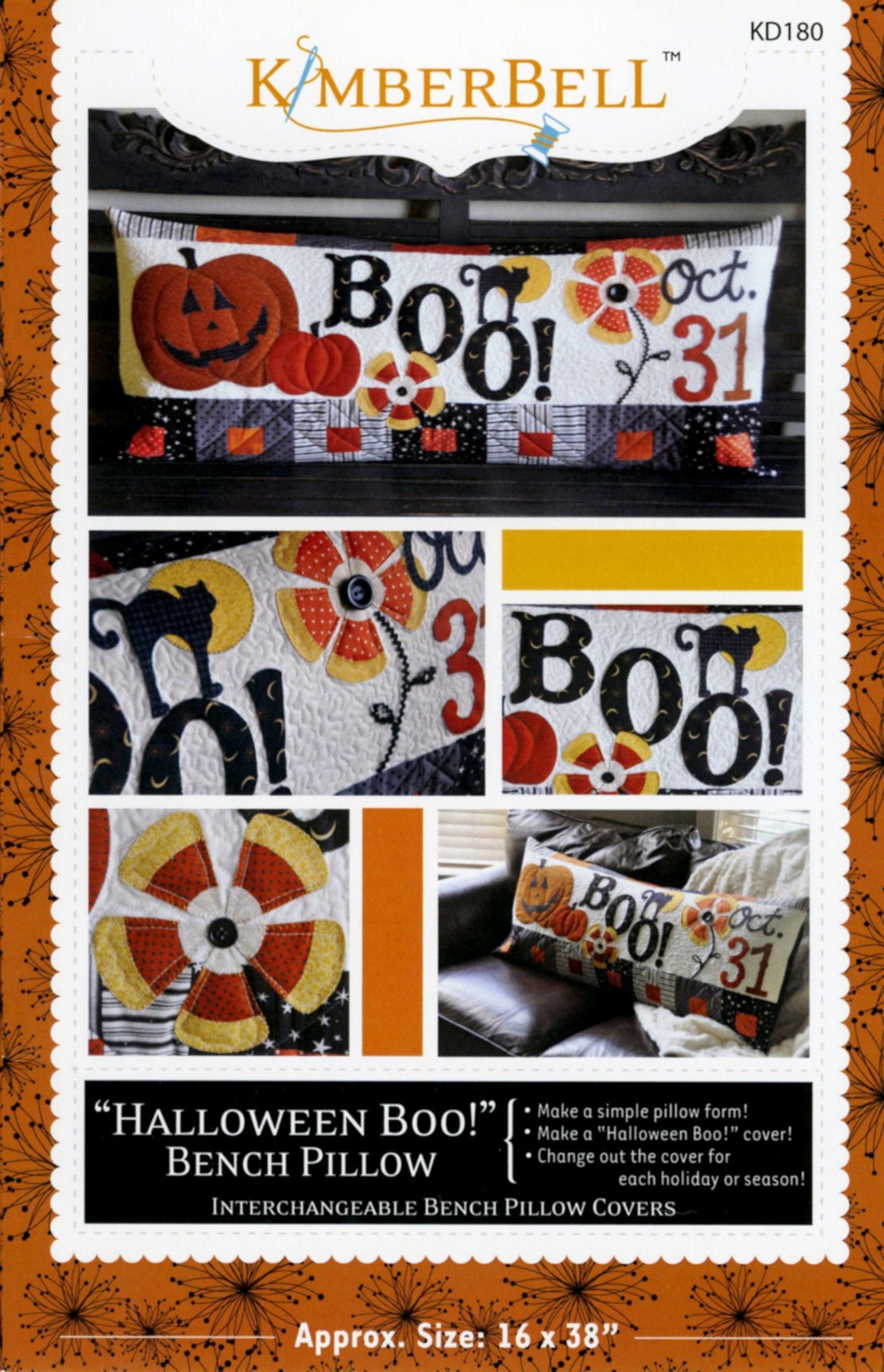 Kimberbell s HALLOWEEN BOO Bench Pillow sewing Pattern KD180 Etsy Canada