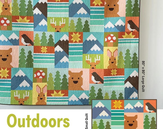 Outdoors *Tree and Animal Sampler Quilt Pattern* By: Elizabeth Hartman  EH-088