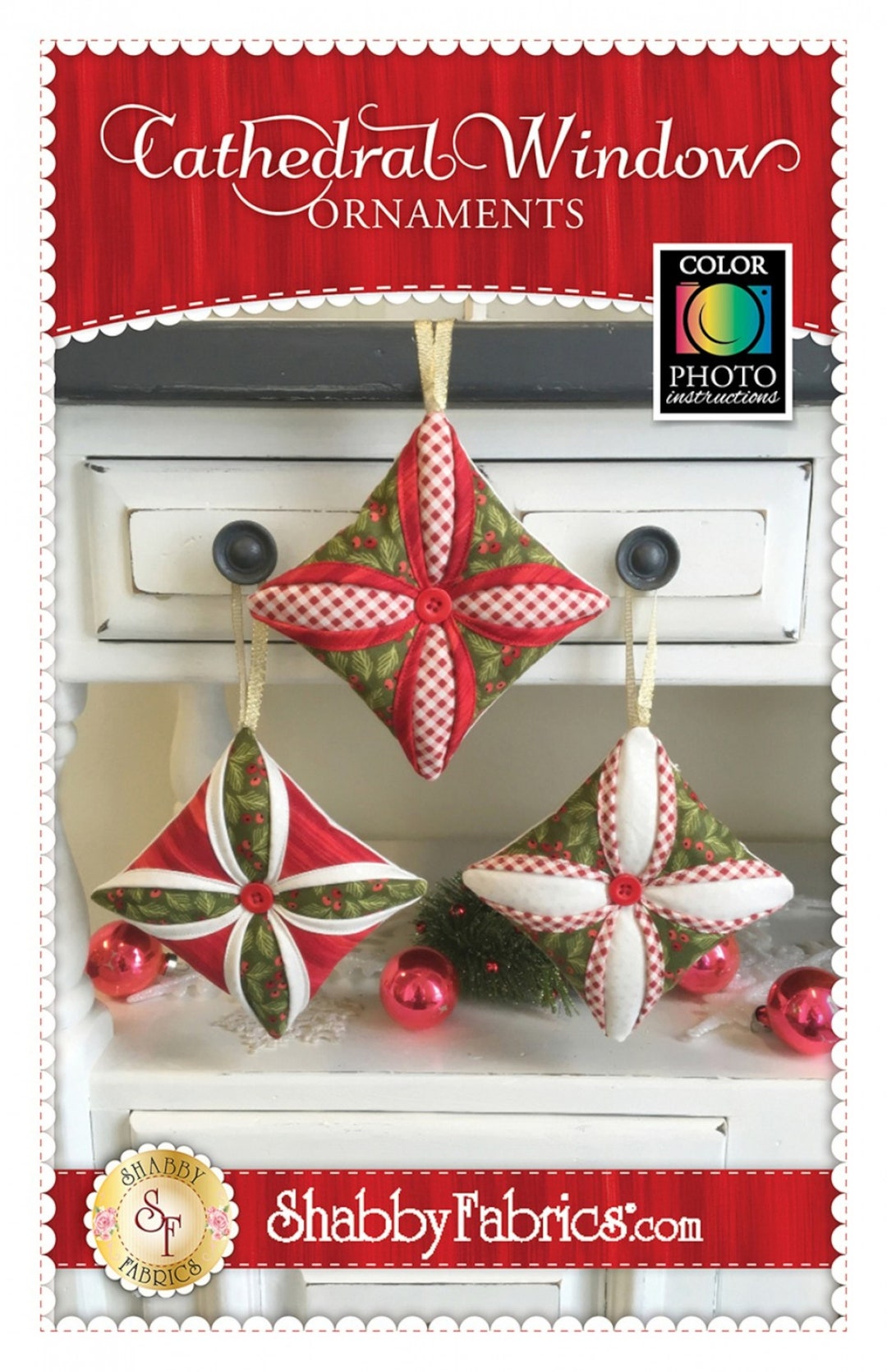 Cathedral Window *ornaments Pattern* From: Shabby Fabrics SF48699 - Etsy
