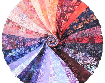 Blooms Bali Pops  - 40 - 2.5" Strips  By: Hoffman - BP-562-Blooms