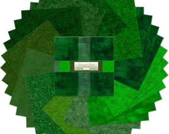 Emerald Green *Layer Cake 10" x 10"* From: Wilmington Prints 512-2-512