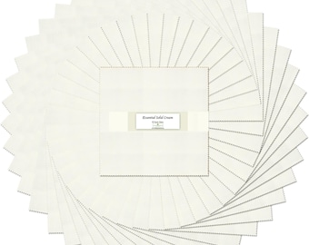 Essential Solid "Cream"  *Layer Cake 10" x 10"* From: Wilmington Prints 515-14-515