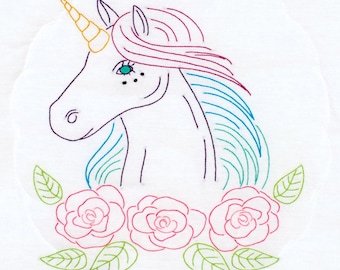 Unicorn *Pre-Printed Cross Stitch & Embroidery Blocks* By: Jack Dempsey Needle Art 732-708