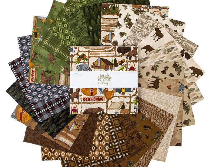Pine Grove Fabric Collection *Layer Cake (10x10) 42 Pieces* By: Riley Blake 10-15930-42