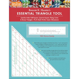 Essential Triangle Tool + Bonus Buddy Ruler *Acrylic* By: Bonnie Hunter & Ct Publishing