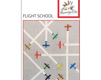 Flight School *Baby/Child Paper-Pieced Quilt Pattern* By: Running Doe Quilts