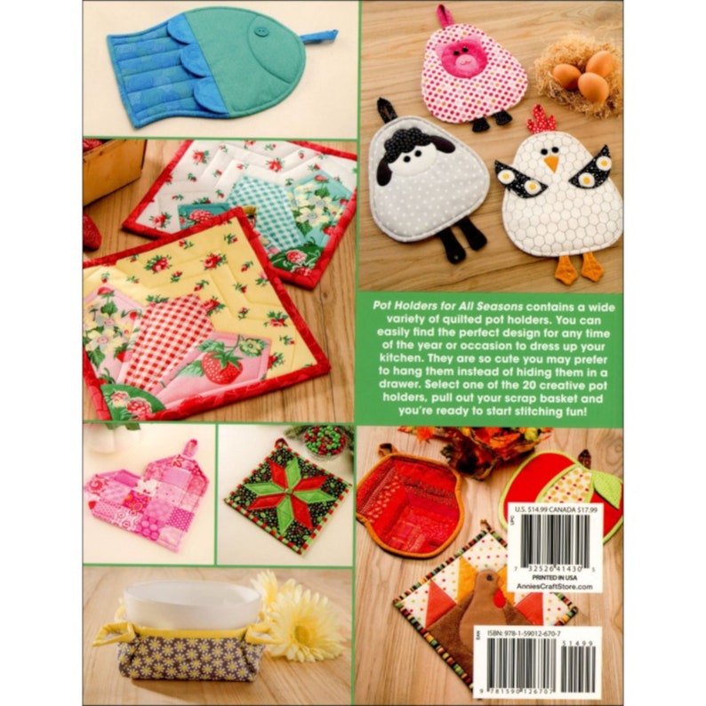 POT HOLDERS for All SEASONS 20 Fun & Easy Projects By Chris Etsy