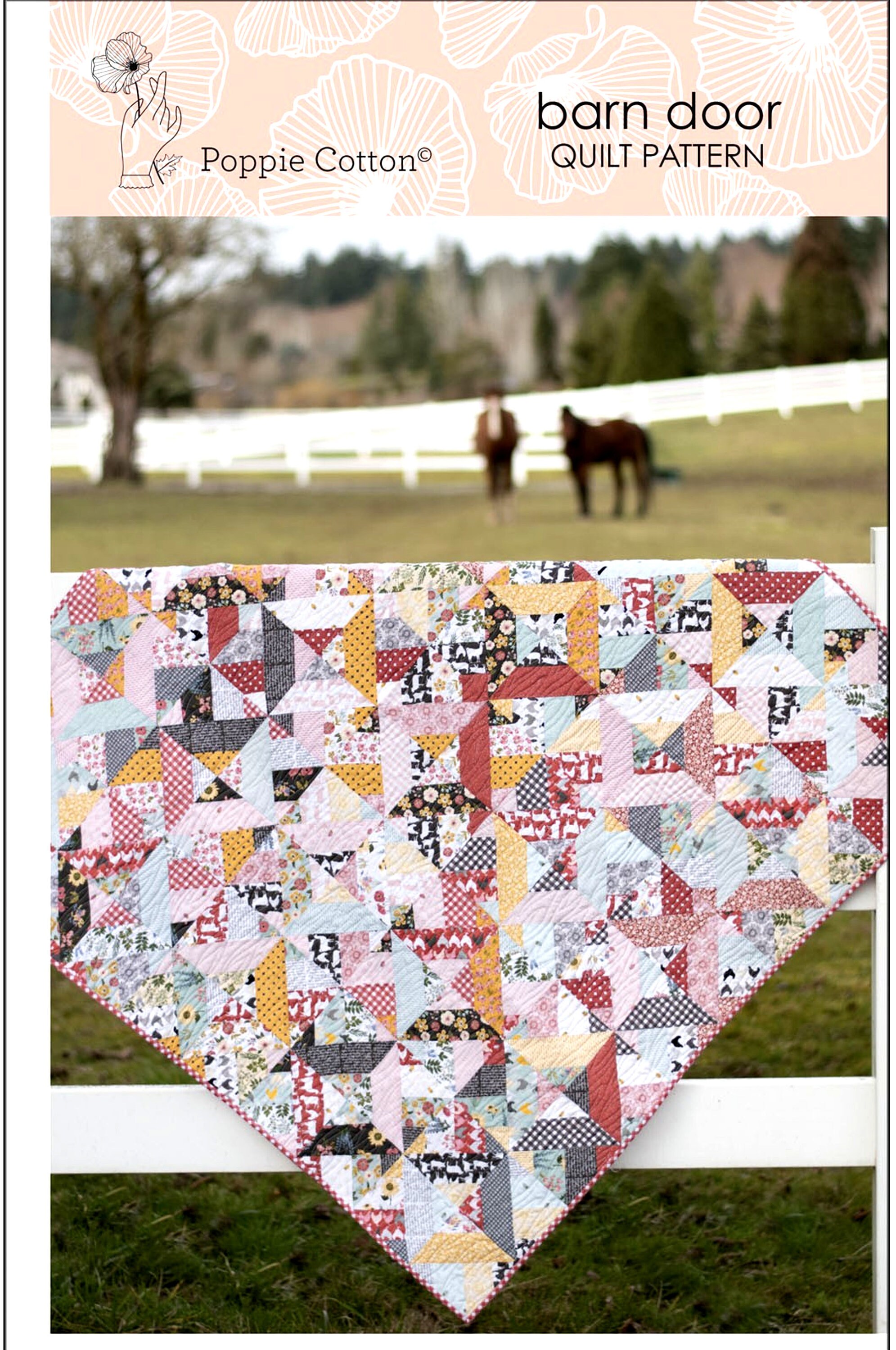 Barn Door *Quilt Pattern Jelly Roll friendly* From Poppie Cotton PC1911