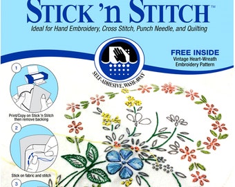 Stick N Stitch *Self Adhesive Wash Away Stabilizer For Hand Stitching*By: Sulky of America