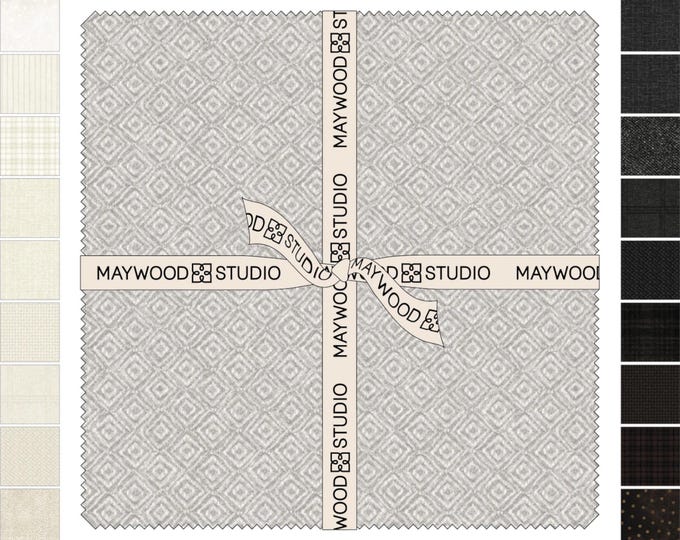 Neutrals Woolies Flannel Vol 2 *Layer Cake 10"x10" 42 Pieces* By: Bonnie Sullivan Maywood Studio SQ-MASWOF-NEU
