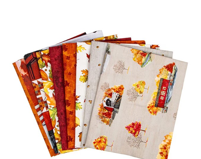 Covered Bridges in Fall 1 Yard Bundle "8 Pieces - 1 Yard each" By: Tara Reed for Riley Blake 1yd-16210T-8