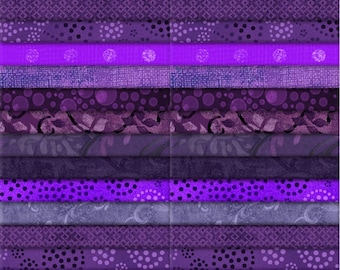 Amethyst Royale 40 Karat Gems *Jelly Roll - 40 Pieces* From: Wilmington Prints 842-7-842