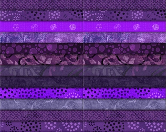 Amethyst Royale 40 Karat Gems *Jelly Roll - 40 Pieces* From: Wilmington Prints 842-7-842