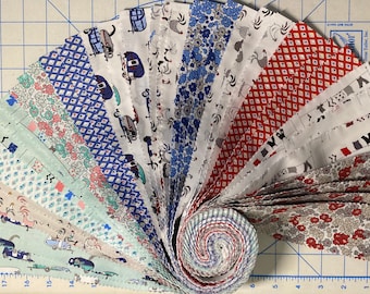 Tiny Print Nation   *2 1/2" Strips  - 40 - Pieces* From: Skipping Stone Studio for Clothworks --  CLTST0230