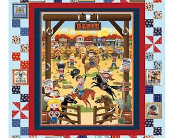 Lil' Buckaroos - Saddle Up  *Quilt Kit*    By: Joanie Holton - Benartex Kanvas  SADUPKT