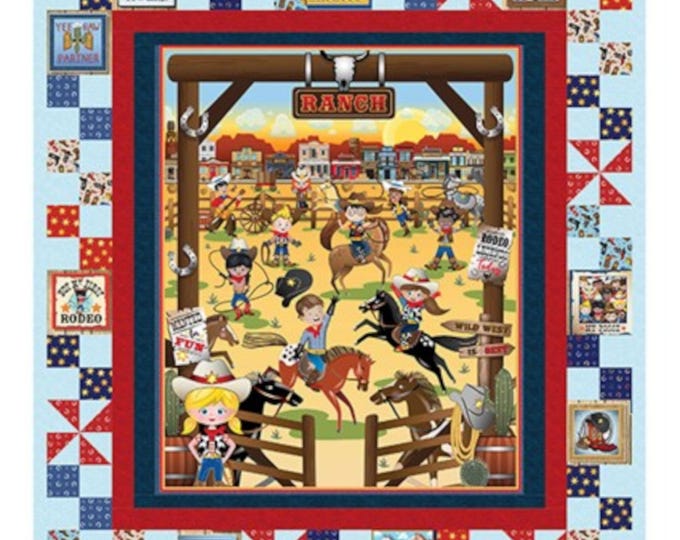 Lil' Buckaroos - Saddle Up  *Quilt Kit*    By: Joanie Holton - Benartex Kanvas  SADUPKT