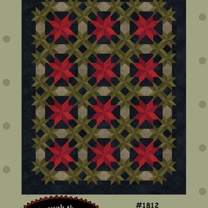Poinsettia quilt Pattern By: Bonnie Sullivan All Through the Night - Etsy