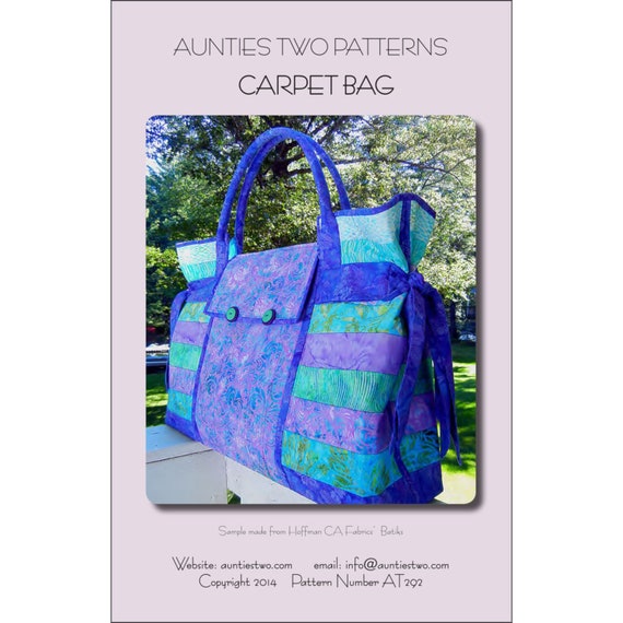 Carpet Bag Sewing Pattern From Aunties Two Patterns