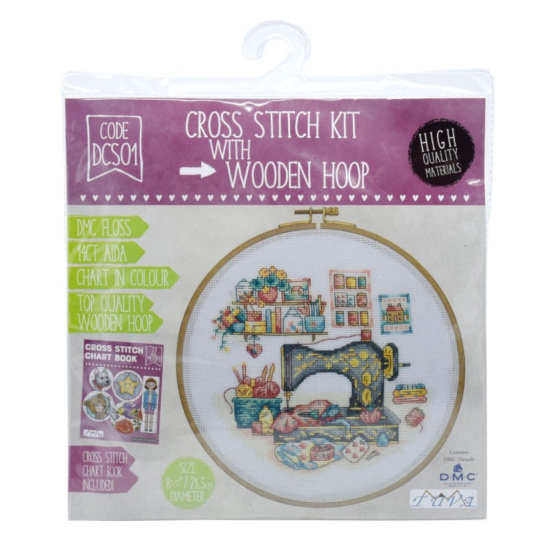 SEWING ROOM cross Stitch Kit With Wooden Hoop Code DCS01 Etsy