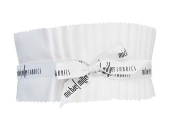 SOFT WHITE *Jelly Roll* - 40 - 2 1/2" Strips  By: Michael Miller Fabrics Roll-0249