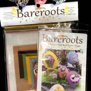 Sweet Stitched Easter Eggs Stuffed Easter Eggs Kit *Includes Woolfelt & Pattern* From: Bareroots