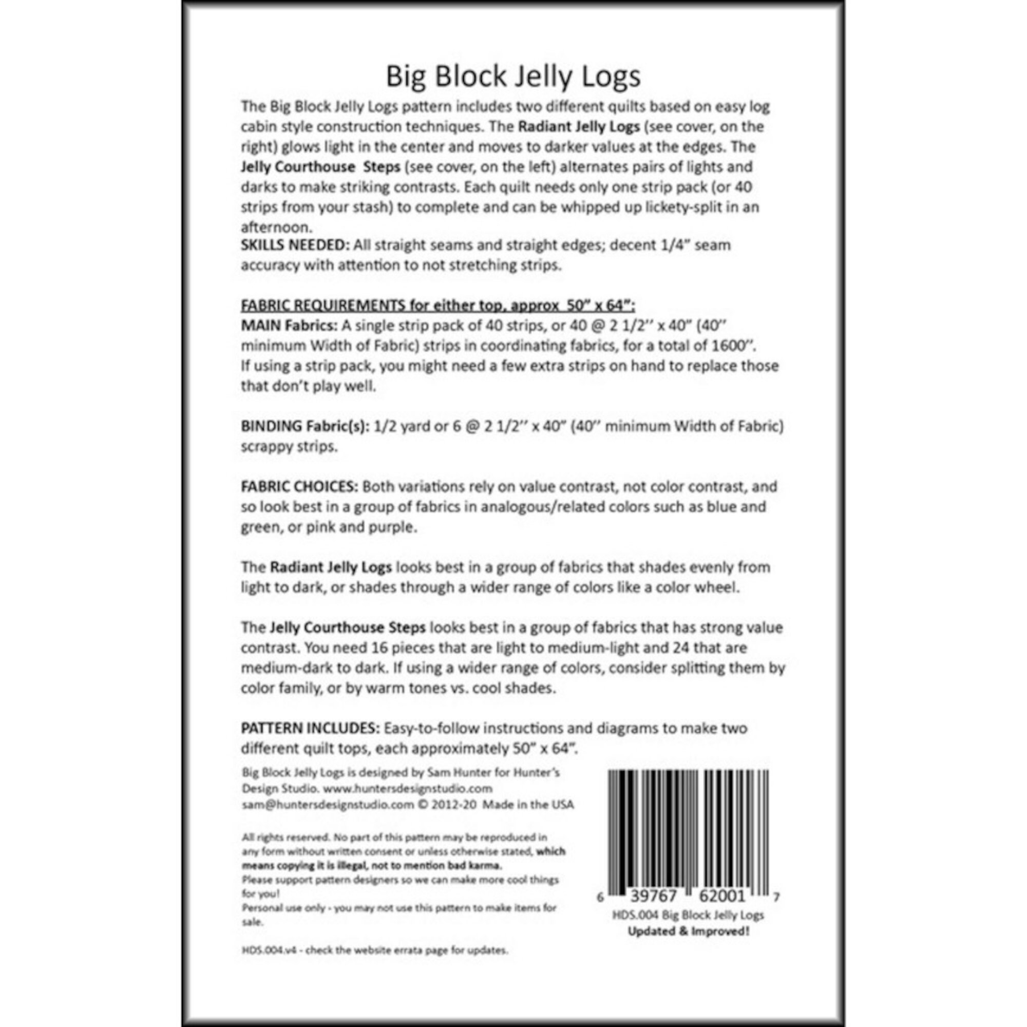 Big Block Jelly Logs - PDF - Hunter's Design Studio