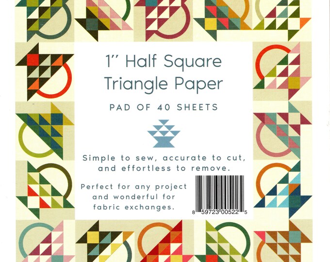 1 inch Finished Half Square Triangle Paper*For Charm Packs *Package of 40 Sheets* From: Laundry Basket Quilts LBQ-0522-X