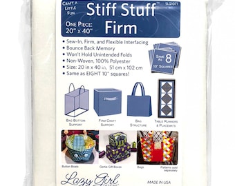 Stiff Stuff Firm  *Sew-In, Firm, and Flexible Interfacing* From: Lazy Girl Designs SLG1071