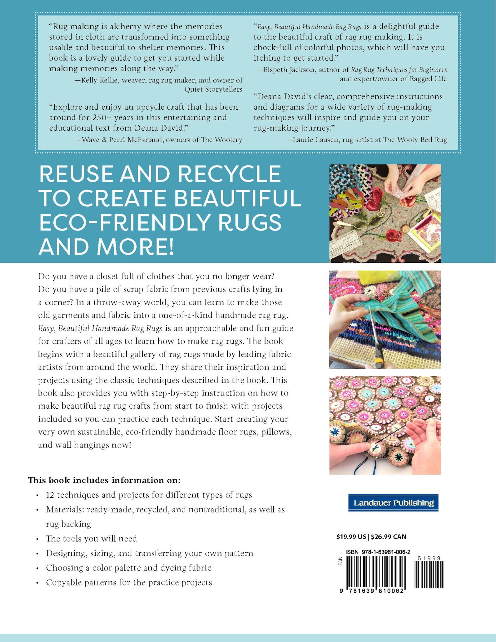 Books On Rag Rugs Easy, Beautiful Handmade Rag Rugs *book* By: Deana David for Landauer ...