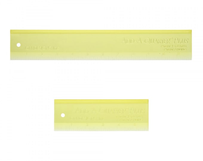 Add A Quarter **Plus** Combo Rulers - * Combo:  6 inch & 12 inch* - CM Designs Inc CMCMBOplus