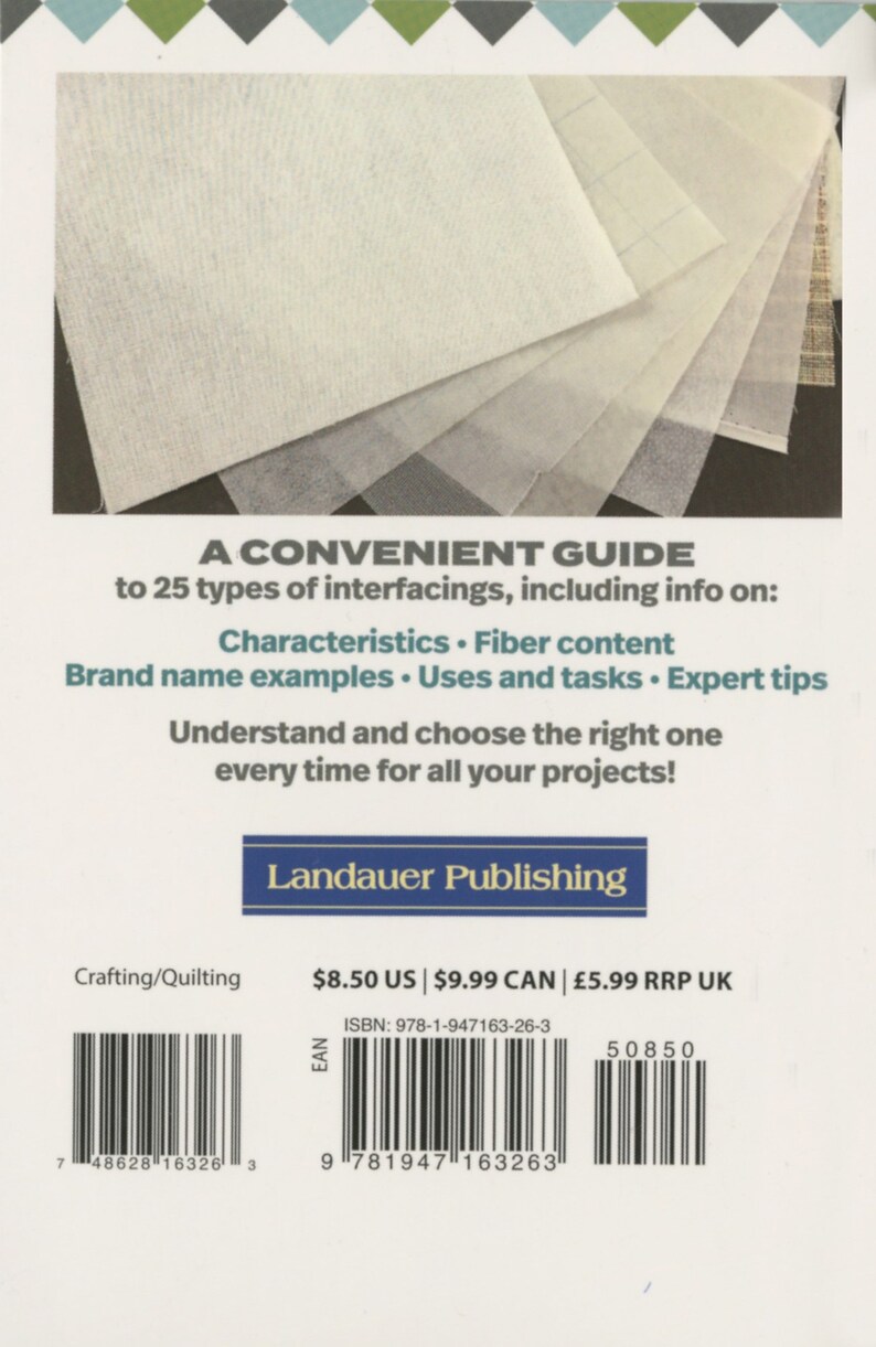 Interfacing Guide Pocket Guide to INTERFACINGS Carry-along Reference Guide Book By ...
