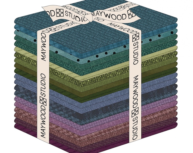 Gemstones - Woolies Flannel *Fat Quarter Bundle - 20 Pieces* By: Bonnie Sullivan - Maywood Studio FQ-MASWOF-GEMS