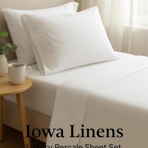 Coolest Cotton Percale Sheets -- 100% Supima Cotton