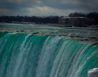 NIAGARA FALLS CANVAS- wallart, picture,  photography print- photo print- color waterfall- canada