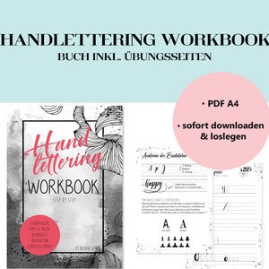 Handlettering Workbook | PDF | for beginners and advanced | to relax and practice!