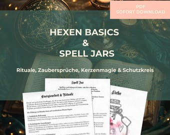Witchcraft Basics and Spell Jars | Cheat Sheet | Grimouir | Rituals, Spells, Candle Magic | PDF | Instant Download | Printable