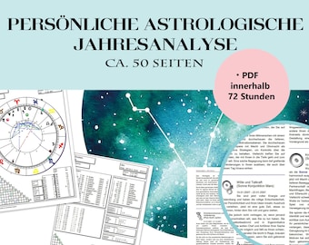 Personal Astrological Annual Analysis | Astrology, Numerology, Personal Horoscope, Annual Forecast (50 pages PDF)