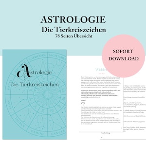 The Zodiac Signs | Astrology for Beginners | 78 Pages PDF Overview | Instant Download | Basics of Astrology | Cheat Sheet