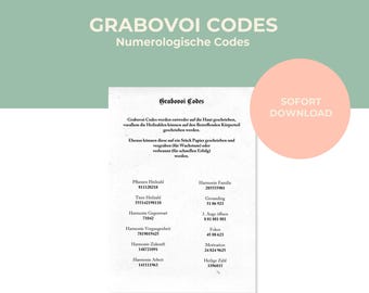 Grabovoi Codes | Cheat Sheet | Grimouir | PDF | Instant Download | Printable