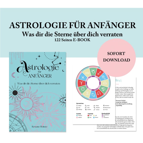 Astrology for beginners | 122 pages e-book | Instant Download | What the stars tell you about yourself | Basics of astrology