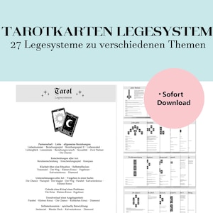 Tarot Legesysteme - Digitaler Download!  27 Tarot Legesysteme inkl. Übersicht, Tarot, Vorhersagen, Weissagen, Tarot für Anfänger, Grimouir