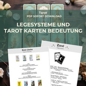 TAROT LEGESYSTEME und BEDEUTUNG - Digitaler Download, 27 Tarot Legesysteme inkl. Große & Kleine Arkana Übersicht, Tarot für Anfänger