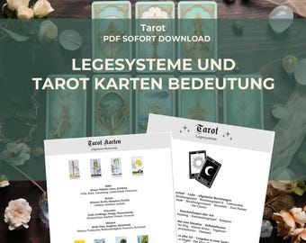 Tarot Spreads and Meaning - Digital Download, 27 Tarot Spreads including Major & Minor Arcana Overview, Tarot for Beginners