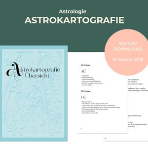 Astrokartografie | Astrologie für Anfänger | 40 Seiten PDF Übersicht | Sofort Download | Grundlagen der Astrologie | Cheat Sheet