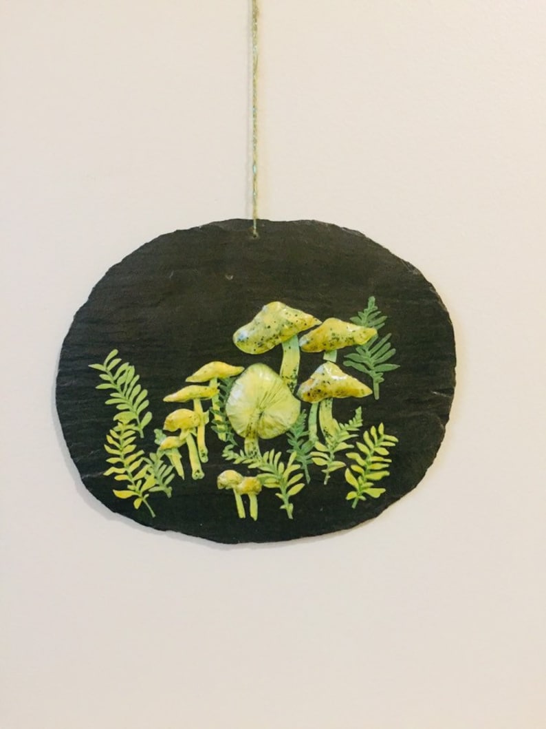 Handmade Mushroom Wall Slate